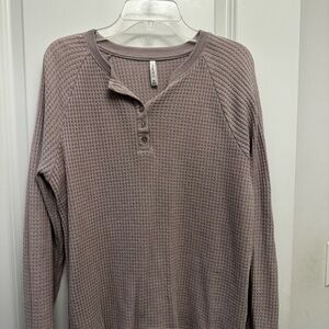 Z Supply Mauve Waffle Knit Top